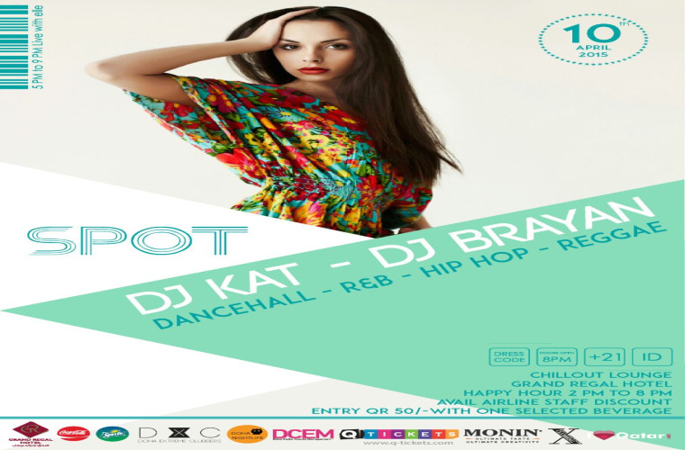 10th April SPOT with DJ Kat and Dj Brayan at Chill Out Lounge!