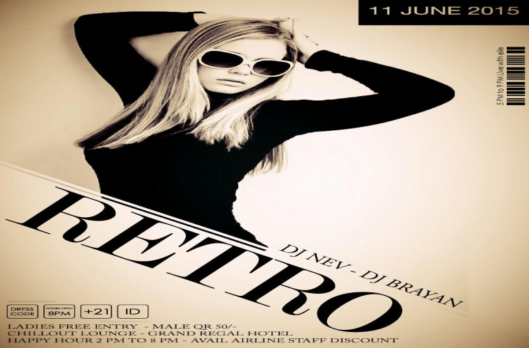 11th June RETRO party with DJ Nev & DJ Brayan at Chill Out lounge!