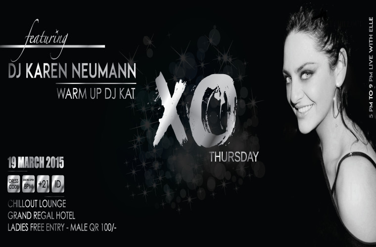 19th March XO Thursday with DJ Karen Neumann at Chill Out!