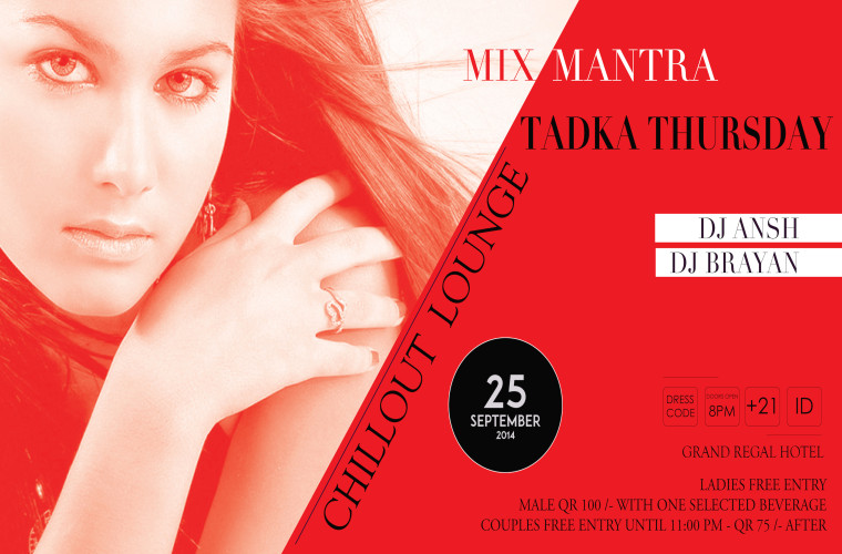 25th September Mix Mantra's Tadka Thursday at Chill Out!