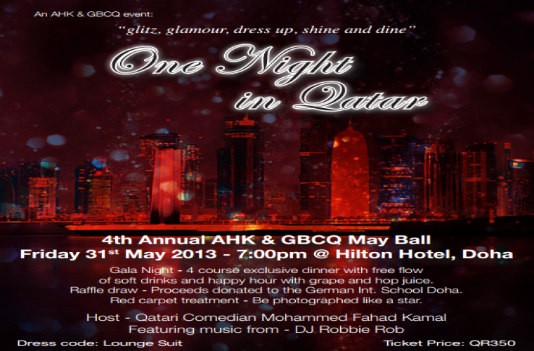 4th Annual May Ball 31st May 2013 @Hilton Hotel Doha 