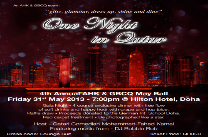 4th Annual May Ball 31st May 2013 @Hilton Hotel Doha 