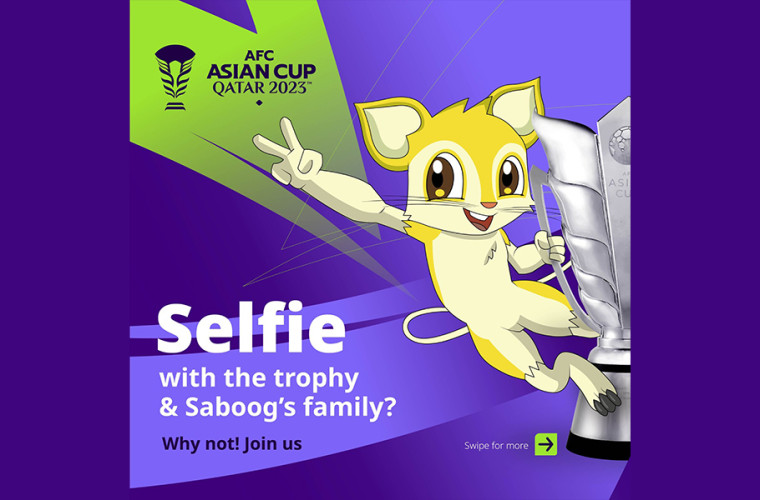 AFC Asian Cup Qatar 2023(tm) trophy & mascot photo experience