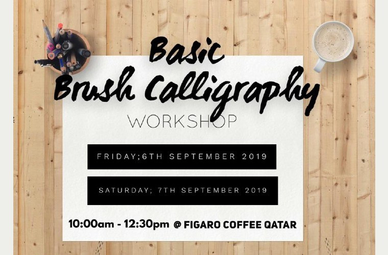 Basic Brush Calligraphy workshops at Figaro Coffee