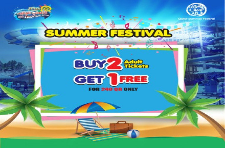 Buy 2 Adult Tickets and Get 1 Free At Aqua Park