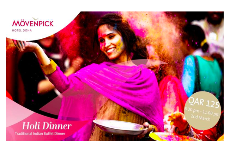 Celebrate Holi with your family in Movenpick Hotel Doha !