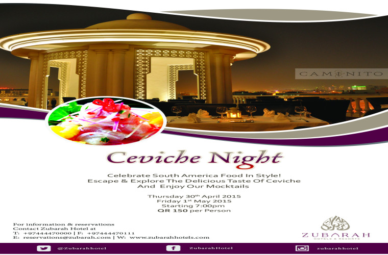 Ceviche Night at Zubarah Hotel