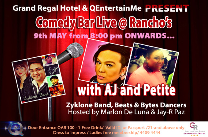 Comedy Bar Live @Rancho's, Grand Regal Hotel 