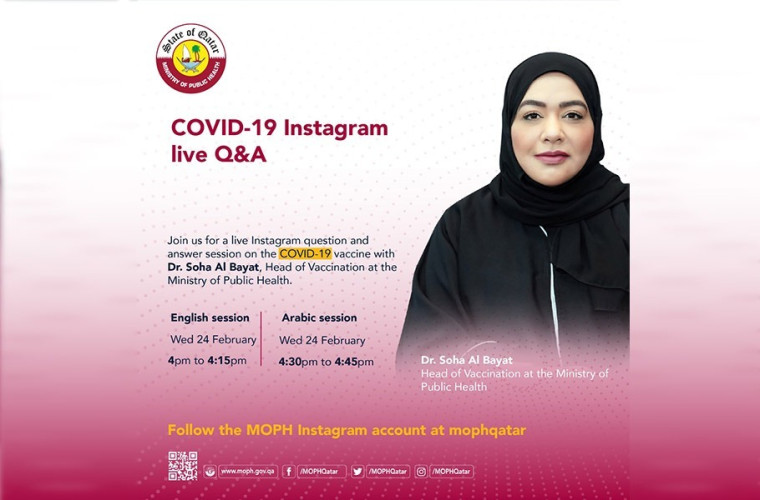 COVID-19 Q&A on Instagram live by MOPH