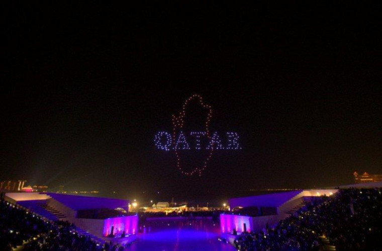 Drone Show for Qatar National Day 2019 at Katara Cultural Village
