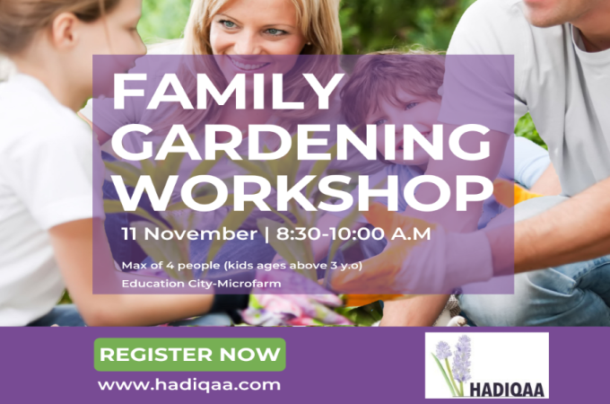Family Gardening Workshop at Education City Micro-Farm