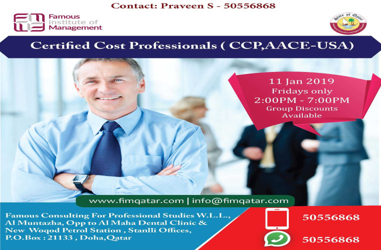 Famous Institute of  Management - CCP (AACE - USA) - Certified Cost Professional - Training