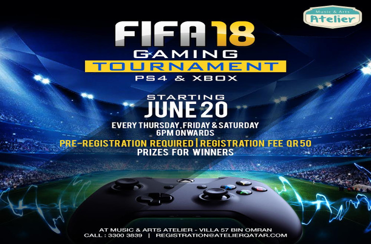 FIFA 18 GAMING TOURNAMENT- Starts 20 June