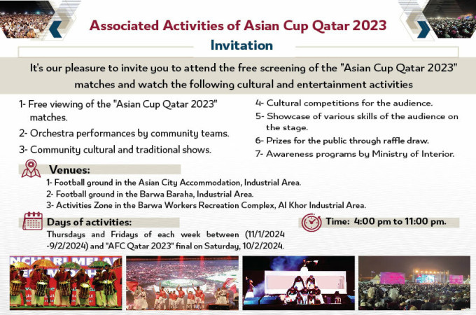 Free AFC Asian Cup Qatar 2023(tm) match screening at Industrial Area