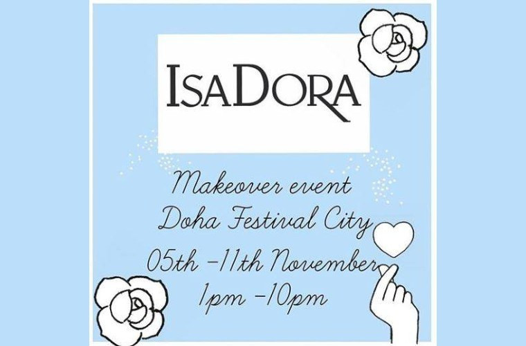 Free Makeover by Isadora at Doha Festival City