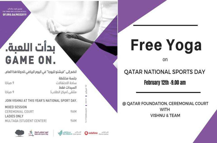 Free YOGA Event- at Qatar Foundation on National Sports Day