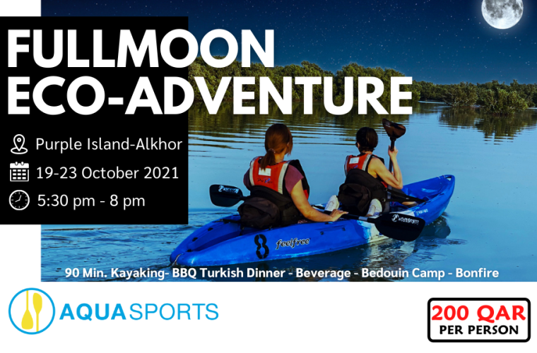 FullMoon Adventure (Nightfall Kayaking & BBQ Dinner )- Purple Island Alkhor