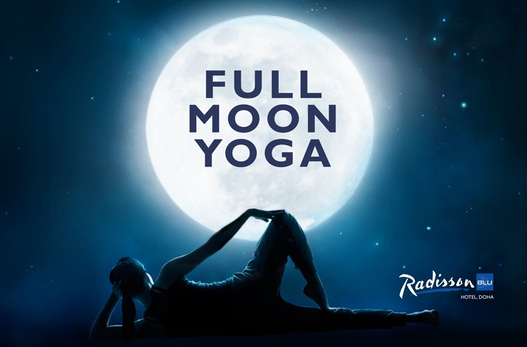 Full Moon Yoga at Cabana Club, Radisson Blu Hotel, Doha