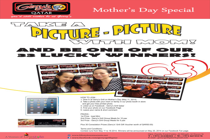 GERRY'S GRILL "MOTHER'S DAY SPECIAL"