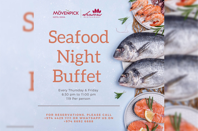 Savour the ocean's favorite bounty at Seafood Night, Movenpick Hotel Doha