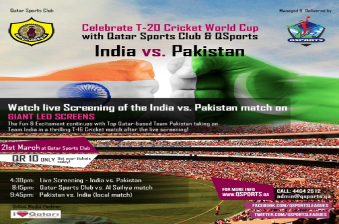 India vs Pakistan T-20 Cricket World Cup 