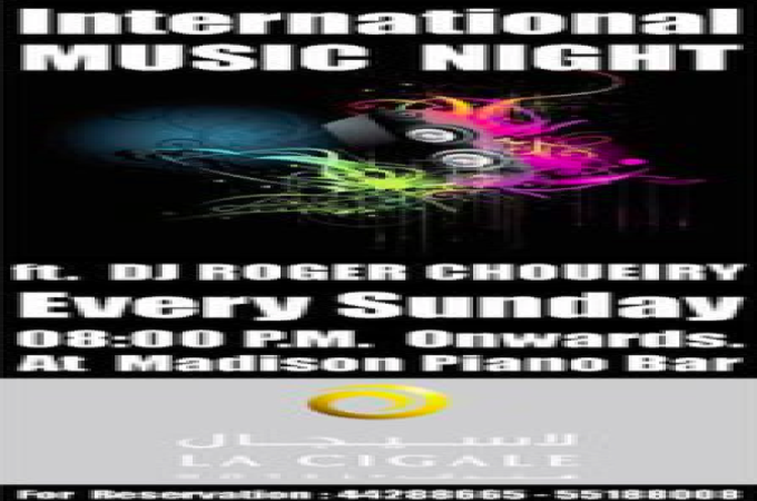 International Music night ft DJ Roger Choueiry At Madison Piano Bar