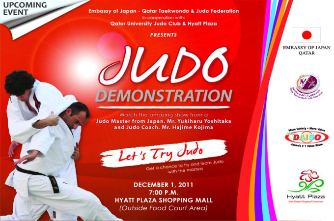 Judo demonstration -Judo Master Mr Yoshitake is coming to Doha! 