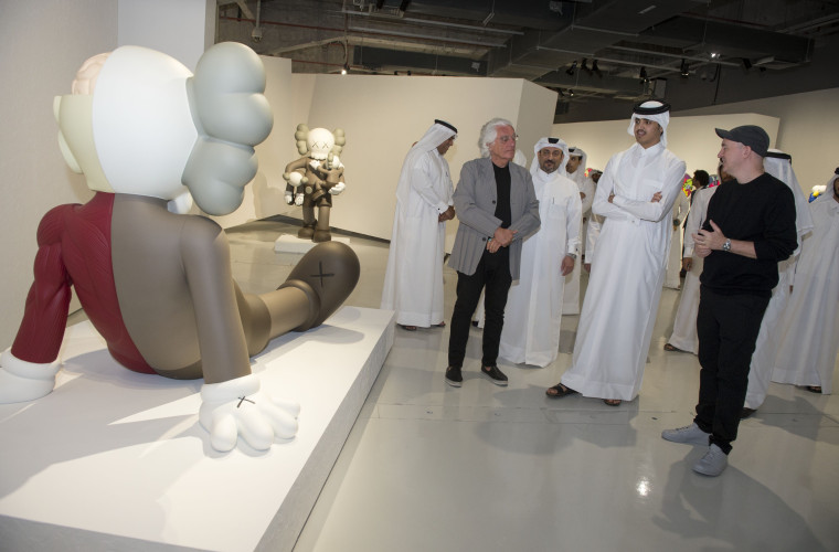 KAWS: HE EATS ALONE exhibition at the Doha Fire Station