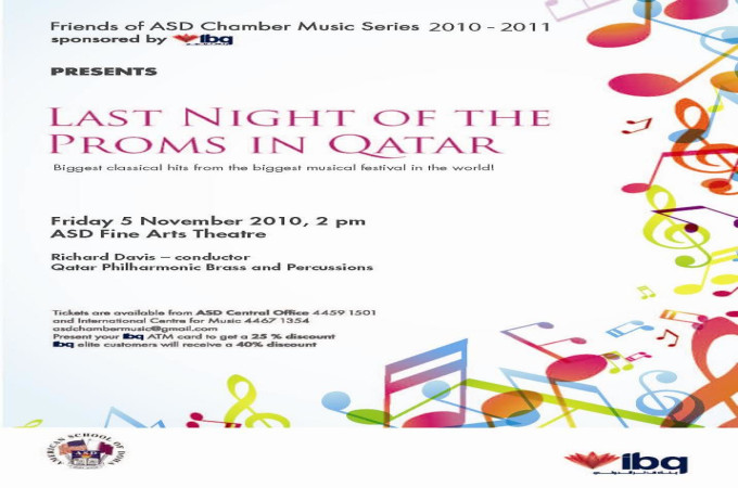 Last Night of The Proms in Qatar @ASD Fine Arts Theatre 