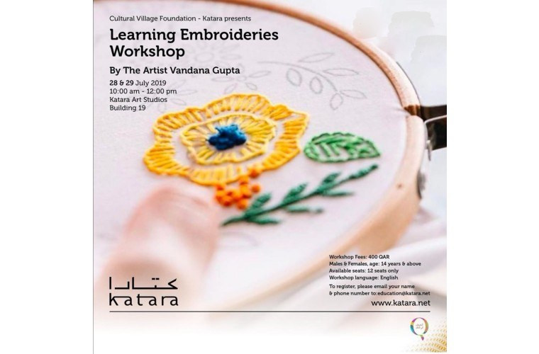 Learning Embroideries Workshop at Katara Art Studios