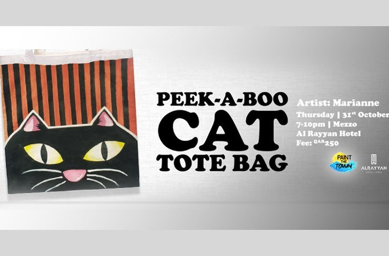 Paint The Town - Peek-a-boo Cat Tote Bag