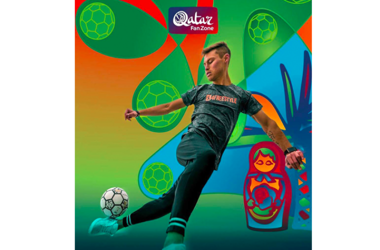 Qatar Fan Zone: Football freestyler Tobias Becs