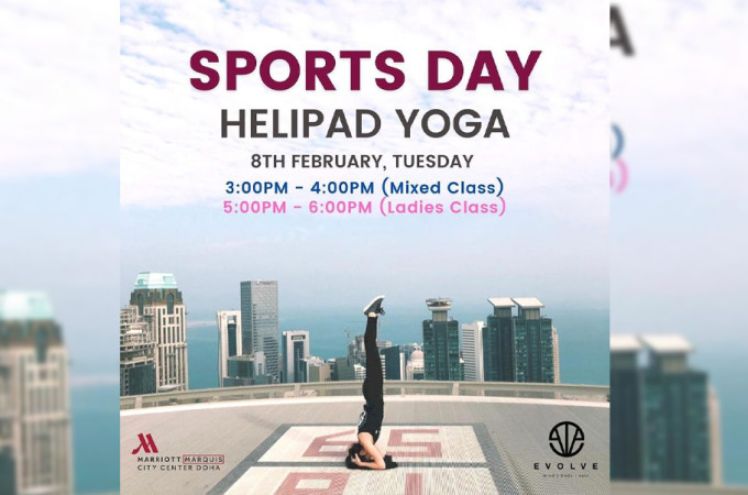 Helipad Yoga 2022 by Evolve Wellness Qatar