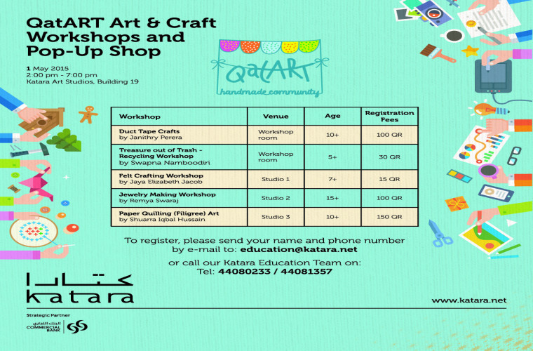 QatART Art and Craft Workshops and POP-UP Shop 