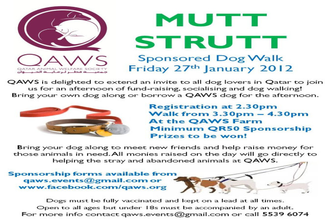 QAWS Mutt Strut Sponsored Dog Walk