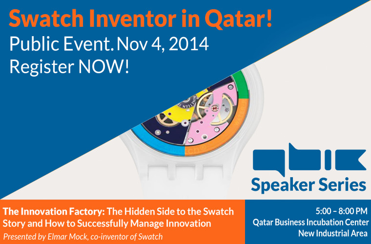 QBIC Speaker Series with Swatch Inventor Elmar Mock
