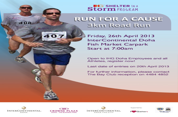 Run for a Cause 3km Road Run! @InterContinental Doha Fish Market Car park 