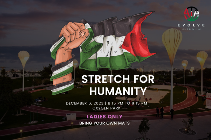 Stretch for humanity in solidarity with Palestine