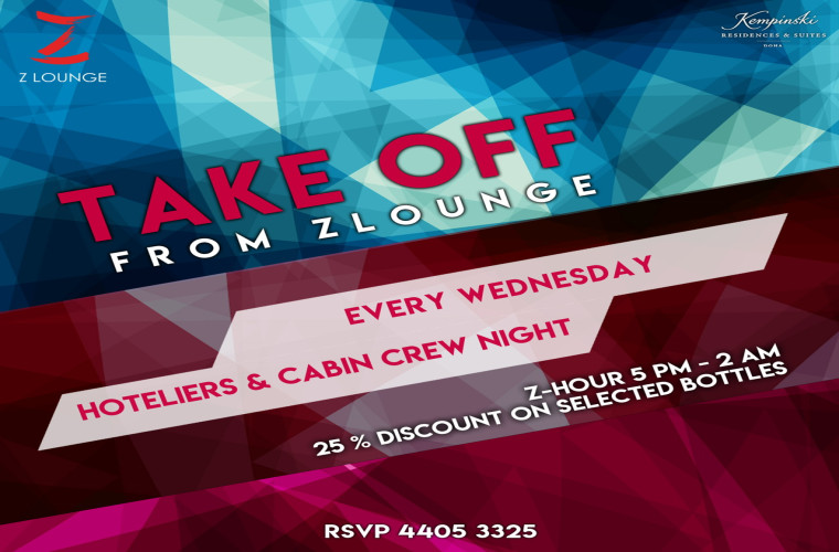Take off Wednesday at Z Lounge