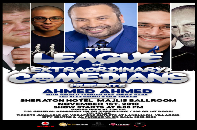 The League of Extraordinary Comedians Presents Ahmed Ahmed with Erik Griffin, Angelo Tsarouchas, Sherif Azab & Ted Alexandro.