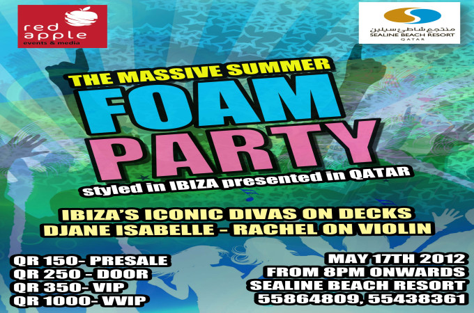THE MASSIVE SUMMER FOAM PARTY - STYLED IN IBIZA PRESENTED IN DOHA