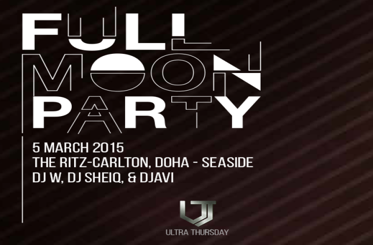 Ultra Thursday | Full Moon Party | DJ W (UT Resident) , DJ SheiQ (Dope Drop), DJAVI (Barcelona) | Seaside