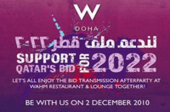 Who supports Qatar's Bid 2022 @ W 