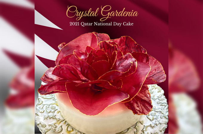 Crystal Gardenia-Wyndham Doha West Bay's Qatar National Day cake!