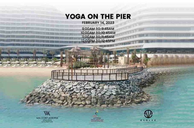 Yoga on the Pier at Waldorf Astoria Lusail